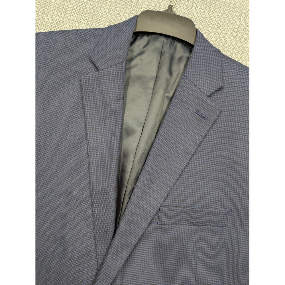 Lauren Ralph Lauren Blazer Mens 48L Blue Check Stretch Sport Coat Jacket Formal